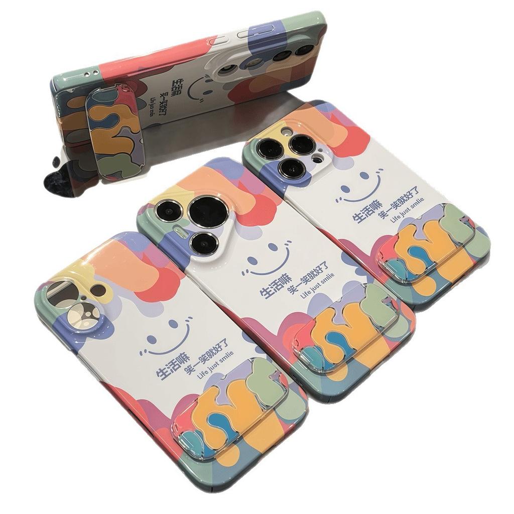 Smile life bracket with Apple 11promax mobile phone case new Iphone11 film case fine hole case 11pro