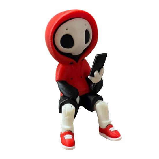 

3D Украшение Дизайн Привидения Настольная Фигурка Легкая Легко Перемещать Фигурка Привидения Домашнее Украшение на Хэллоуин красный