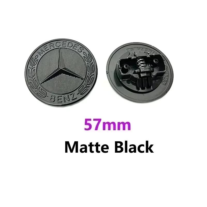 VRF2 1pcs/Lot 57mm ABS PVC Car Front Hood Emblem Badge Bonnet Car Accessories For Benz W204 W205 W212 W213 W221 W177 W246 GLA GLC CLA