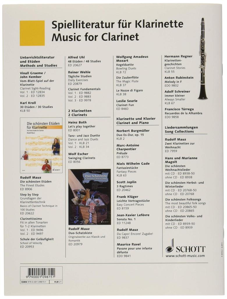 Boss: Dance and Jazz Duets Volume 1 (Clarinet Duo) Schott Publishing