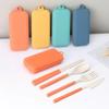 Travel Folding Cutlery Portable Detachable Knife, Fork, Spoon and Chopsticks Set 4 Pieces Picnic Cutlery Set Camping Cutlery Set