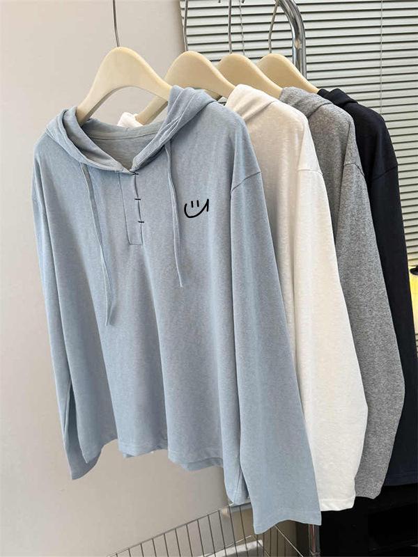 Stylish French-Inspired Hooded Sweatshirt for Women - Autumn/Winter Casual Slimming Versatile Top