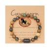Luminous 12 Zodiac Constellation Sign Braided Couples Leather Bracelet For Men Black Rope Charm Party Grow In the Dark Jewelry