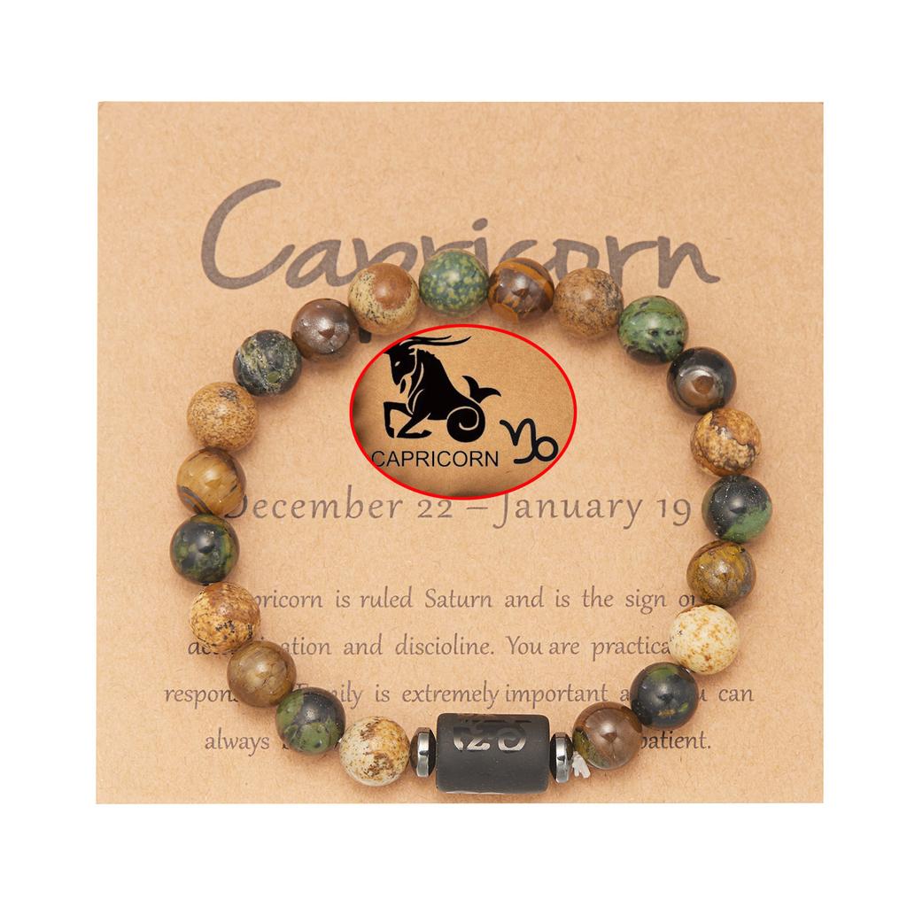Luminous 12 Zodiac Constellation Sign Braided Couples Leather Bracelet For Men Black Rope Charm Party Grow In the Dark Jewelry
