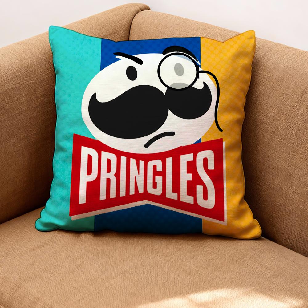 Pringles Cushion Cover Premium Comfort Reversible Pillow Cove -Two in One Design for Any Room & Car Interior