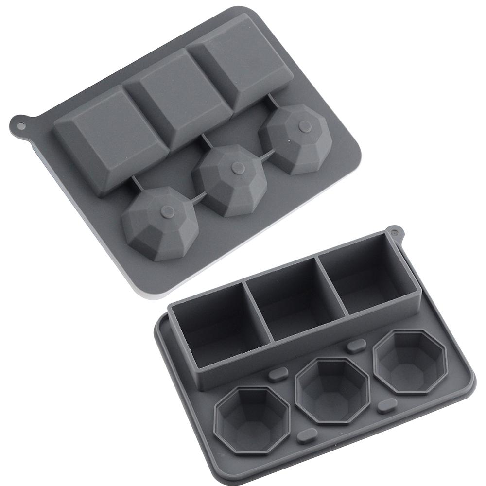 Silicone Mold Ice Cube Tray With Covers Ice Cube Molds Rose heart,Diamond Ice Cube Maker Mold For Cocktails Drinks Whiskey