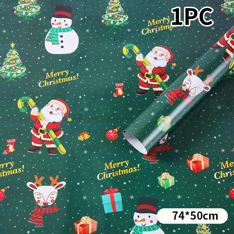 Wholesale Christmas Gift Wrapping Paper Christmas Gift Box Flower Paper Santa Claus Reindeer Christmas Tree Decorative Paper
