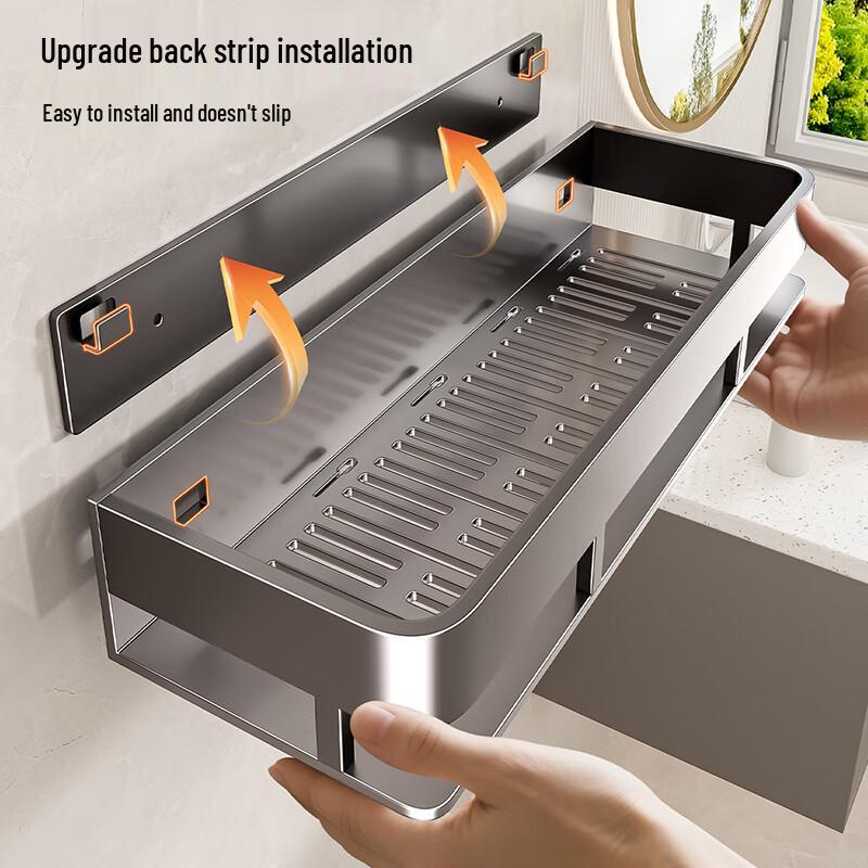 Baihan Punch-Free Elevated Bathroom Storage Shelf
