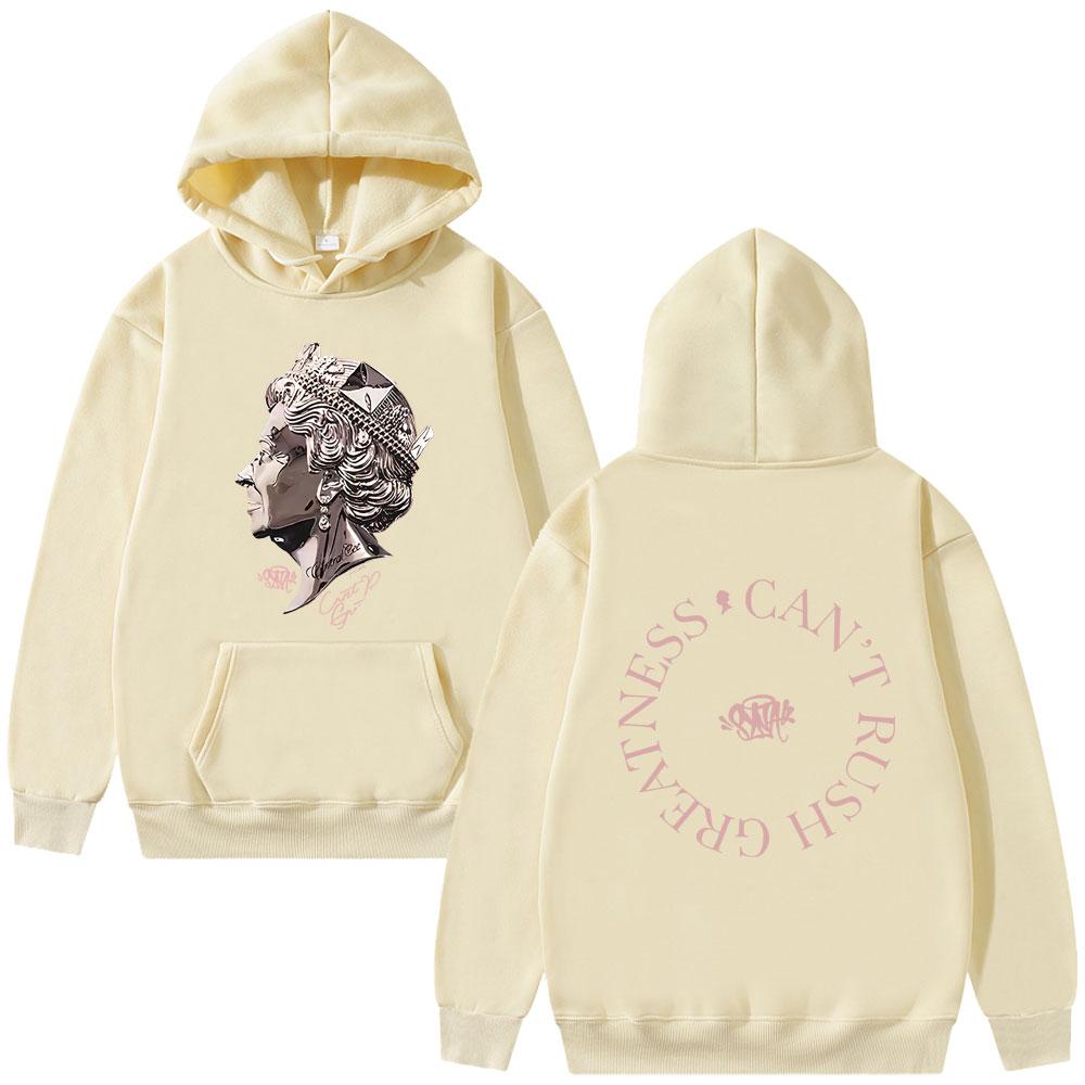 Rapper Central Cee CAN'T RUSH GREATNESS Album Graphic Hoodie Men Women Hip Hop Fashion Oversized Hoodies Male Vintage Sweatshirt