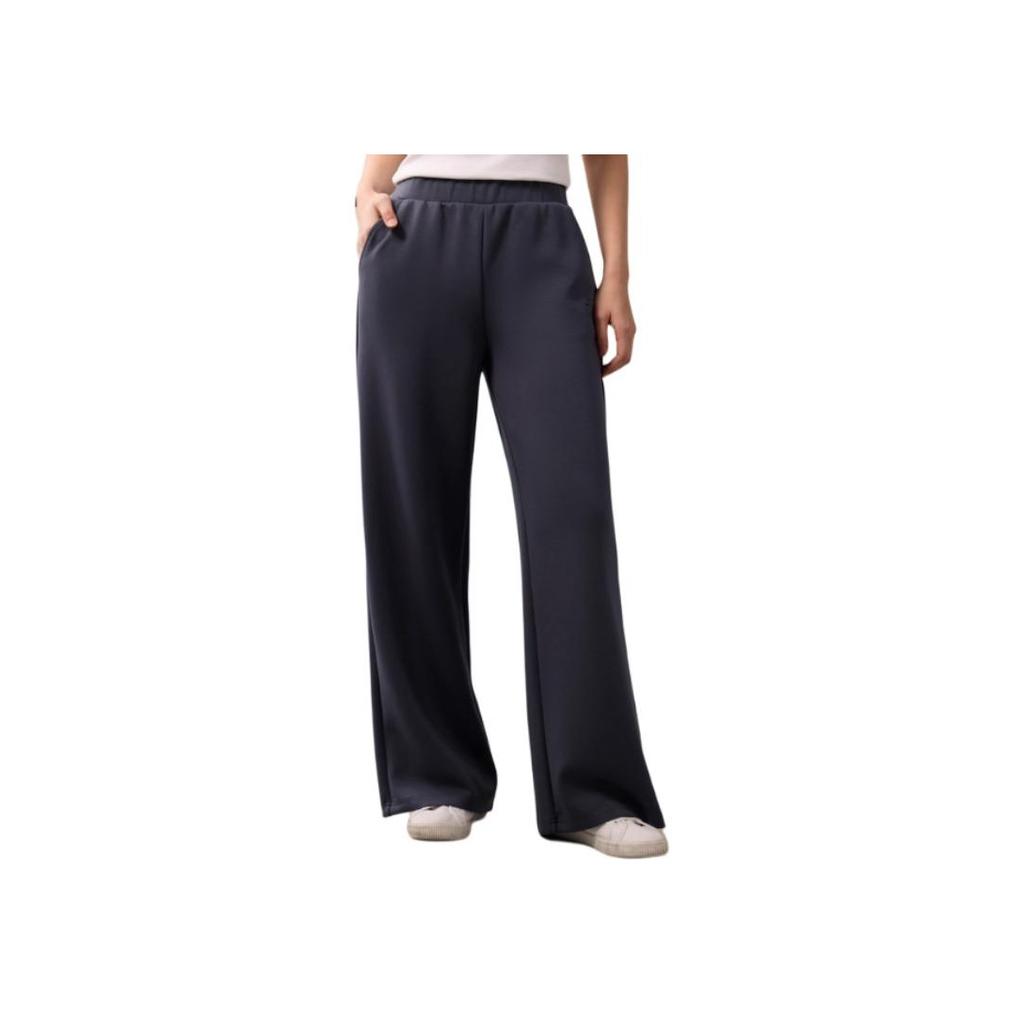 Calvin Klein Ss25 Straight Comfortable Versatile Solid Color Casual Pants Women Bottoms Navy-Blue J225087