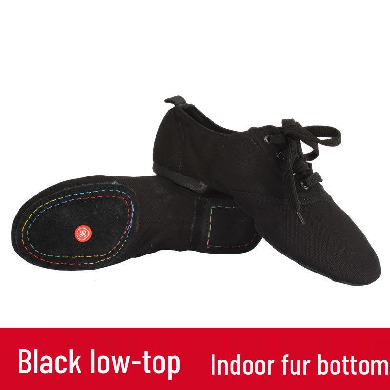 High-Top Jazz Dance Shoes for Men & Women, Canvas Soft Sole Low-Top Practice Shoes.
