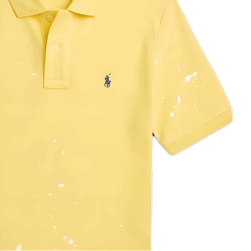 Polo Ralph Lauren Polo Shirt Ss24 Splash Effect Logo Embroidery Short Sleeve Kids tops Yellow CWPOKNIY8021120-730