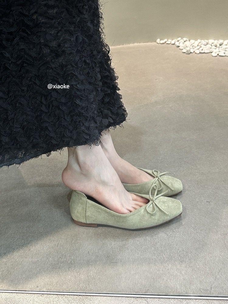 

Внутренняя высота увеличивается квадратной головкой французские красные банты одинарные туфли женские туфли 2025 новая весенняя универсальная мягкая обувь для поездок на работу 40 светло-зеленый