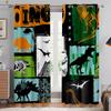 Set Of 2 Funny Cartoon Dinosaur Print Curtains Bedroom Living Room Kitchen Children Decorative Can Be Made Polyester Window Treatment