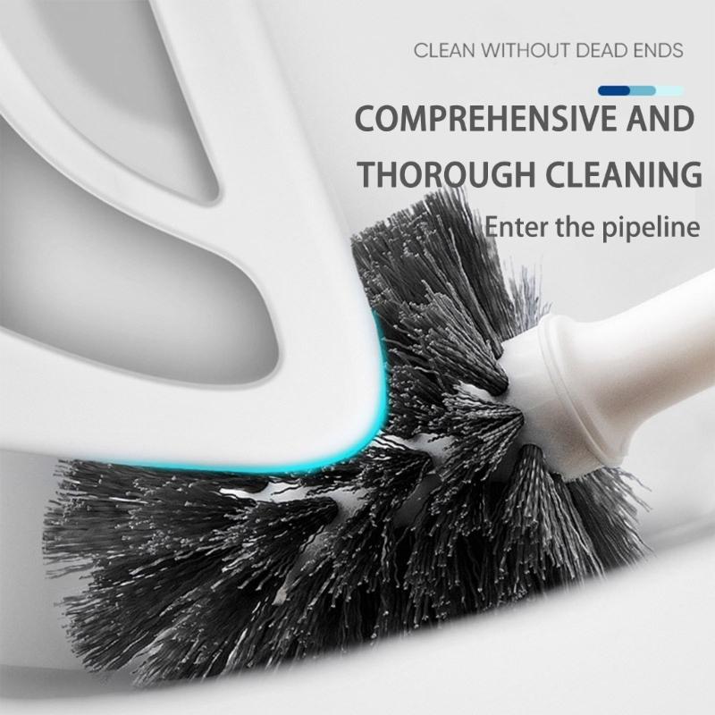 High Pressure Toilet Clog Remover Plunger With Holder Base Easy Storage Design Toilet Bowl Cleaner For Bathroom Cleaning