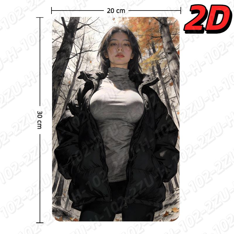 Алюминиевое металлическое настенное искусство Осенний лес Портрет Современный домашний декор Прочный 20x30cm