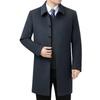 Men's Double-Faced Wool Trench Coat with Down Liner