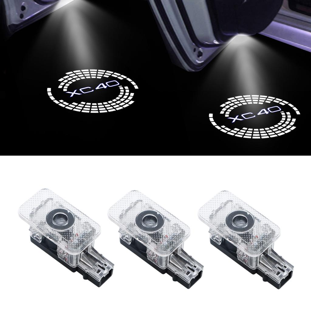 gbmqn6 LED Car Door Welcome Lights Logo Projector for Volvo XC40 2018-2021 Ghost Shadow Lamp Courtesy Light Auto Decorative Accessories