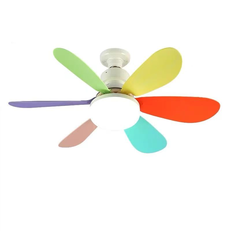 40W New Grained Ceiling Fan Light 20.5 Inches With Remote Control For Timed Ventilation And Heat Dissipation In Rooms
