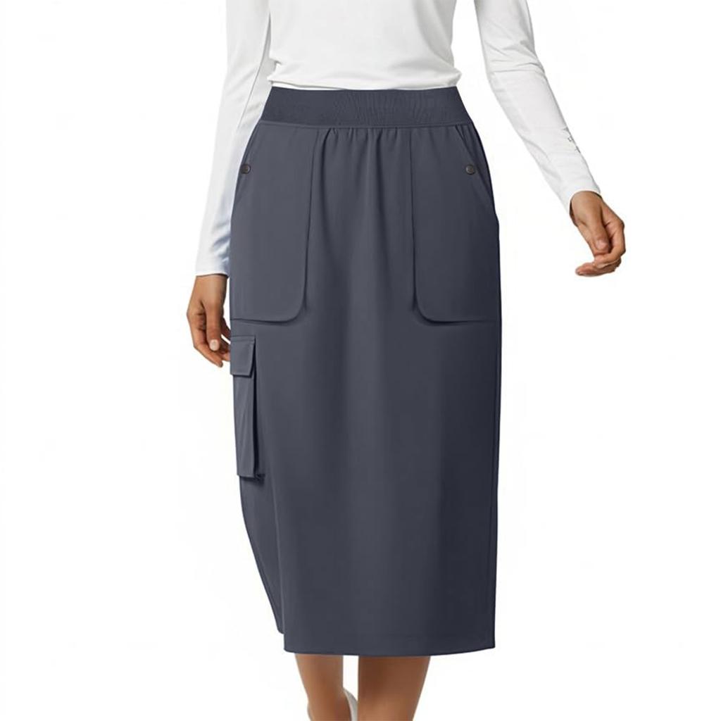 Women Summer Maxi Skirt Boho Ruffle Tiered Elastic High Waist Flowy Casual A-line Long Skirts