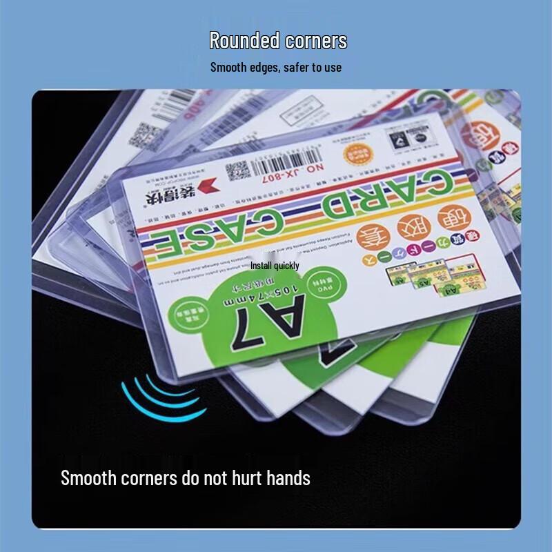 Zhuangdekuai JX-804 A4 Hard PVC Document Sleeves (10 Pack)
