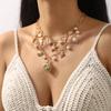Fashion Pearl Tassel Necklace Ocean Style Starfish Shell Pendant Beachwear Neck Decoration For Women