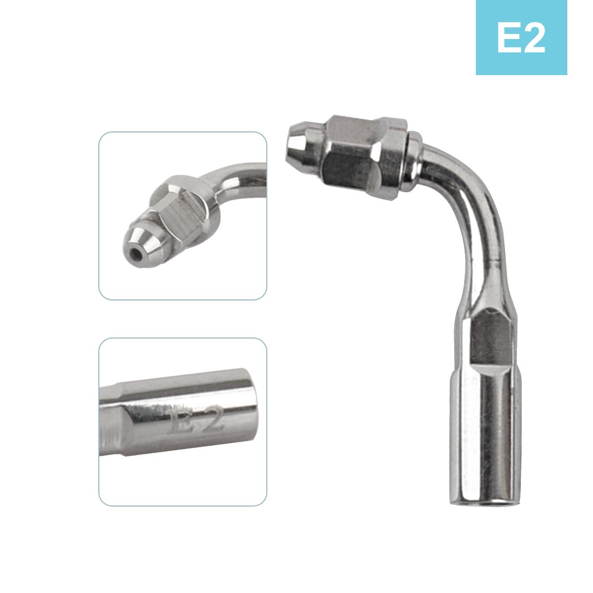 5 шт. насадок для стоматологического скалера, подходят для наконечника ультразвукового скалера EMS/WOODPECKER/SATELEC/DTE/NSK, стоматологические ультразвуковые насадки для скалинга 5pcs E2 серебряный