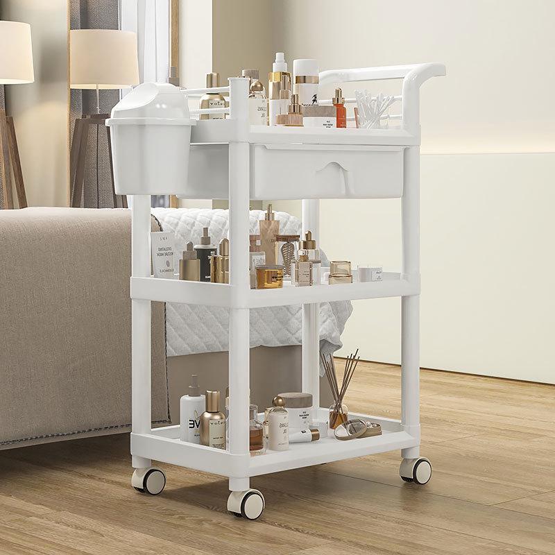 Mehrschichtiger Beauty-Salon- und Pflegewagen mit Schublade