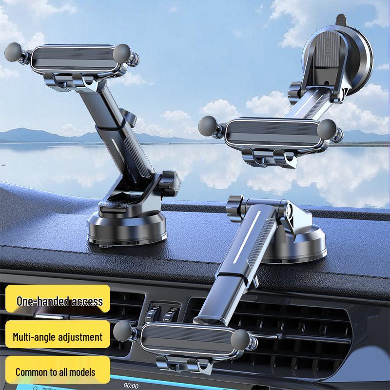 

Gravity-Support Car Navigation Mount with Suction Cup and Retractable Arm - Universal Phone Holder