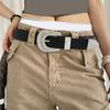 Punk PU Belt Western Theme Wide Belt For Women Men With Pin Buckles And Metal Studs for Casual Wear and Formal Event