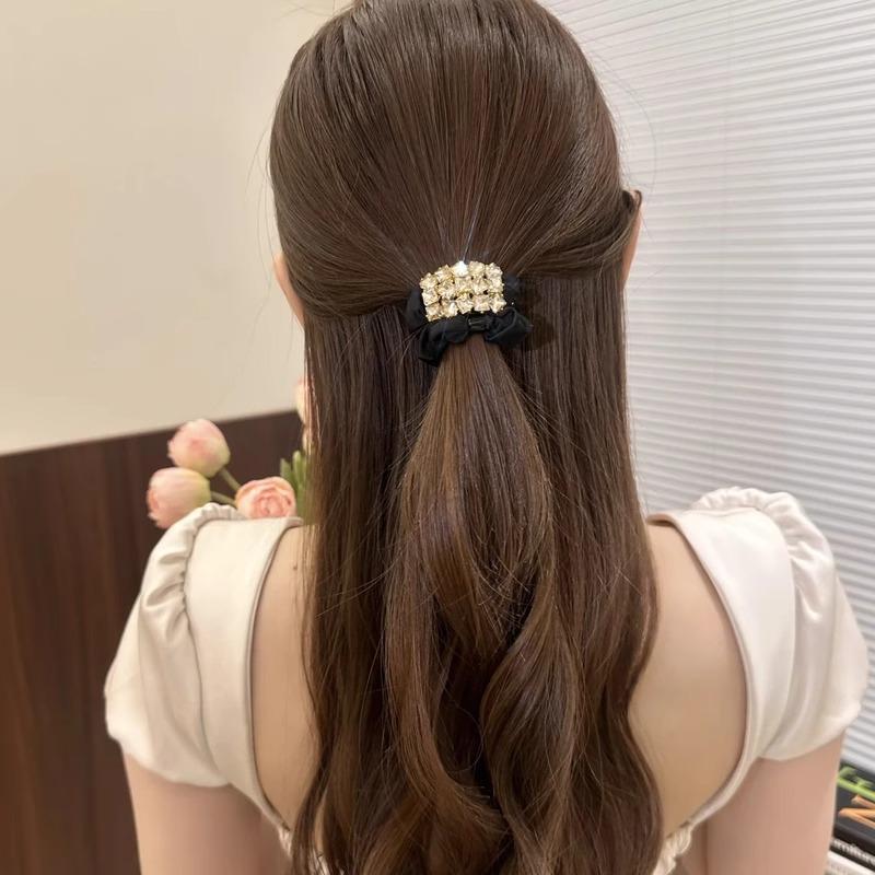 Ladies Flash Drilling Small Intestine Hair High-quality Hair Rope High Elastic Durable Hair Rope Rubber Band Hair Accessories