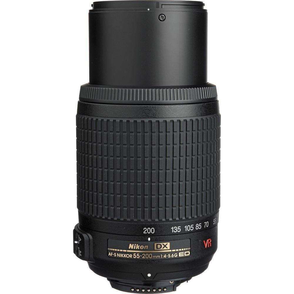 Nikon AF-S DX VR Zoom Nikkor 55-200mm f/4-5.6G IF-ED Telephoto Zoom Lens for DX Format Cameras