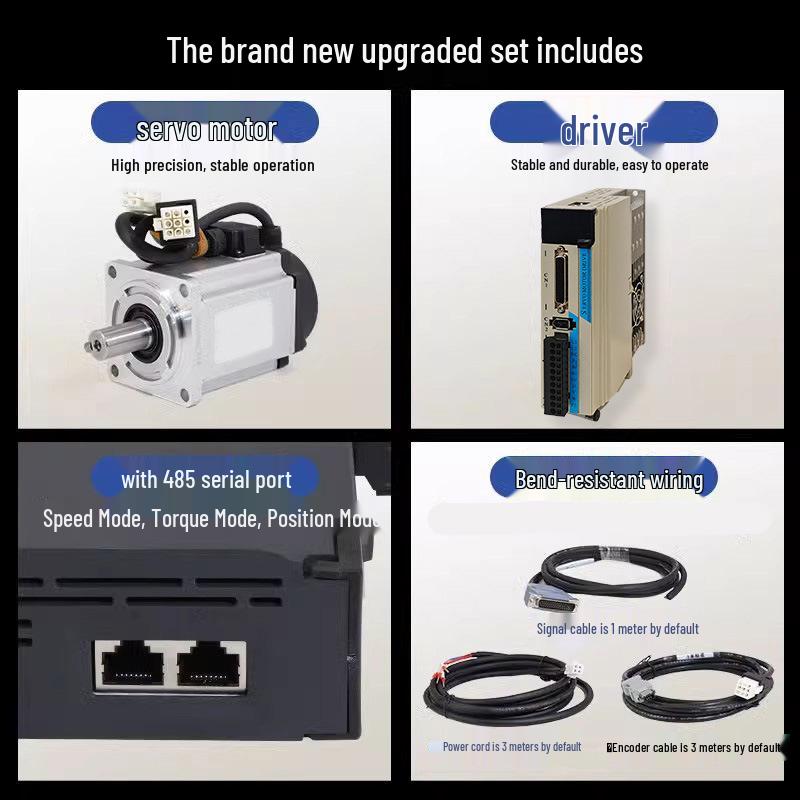 1000W High-Power Compact 60/80 Driver Three-Phase Pulse Servo Motor Control Set