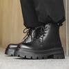 Martin boots men's high-top Derby shoes platform heightening British retro medium-top locomotive short boots 70066-J