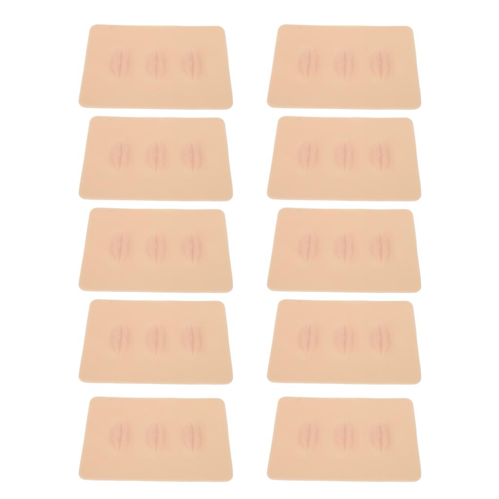 10 stuks 3D Lip Tattoo Oefenhuid Zacht Siliconen Make-up Microblading Oefenhuid voor Kunstenaar Beginner