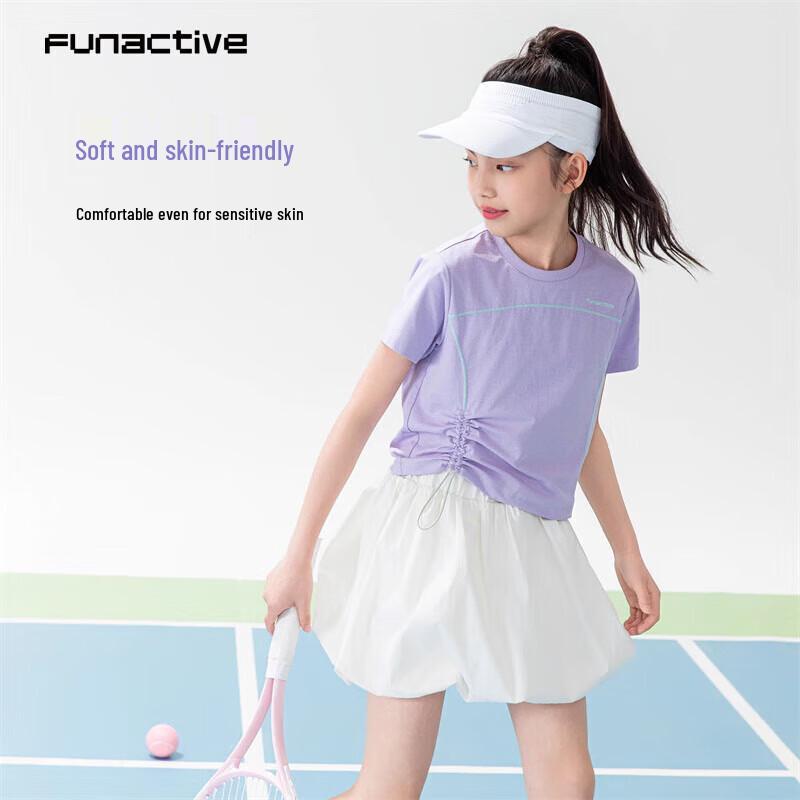 Camiseta Deportiva Divertida y Activa para Niñas de Secado Rápido con Protección Solar