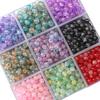 8mm/10mm Cracked Patterned Beads Irregular Color Acrylic Beads For DIY Jewelry Making
