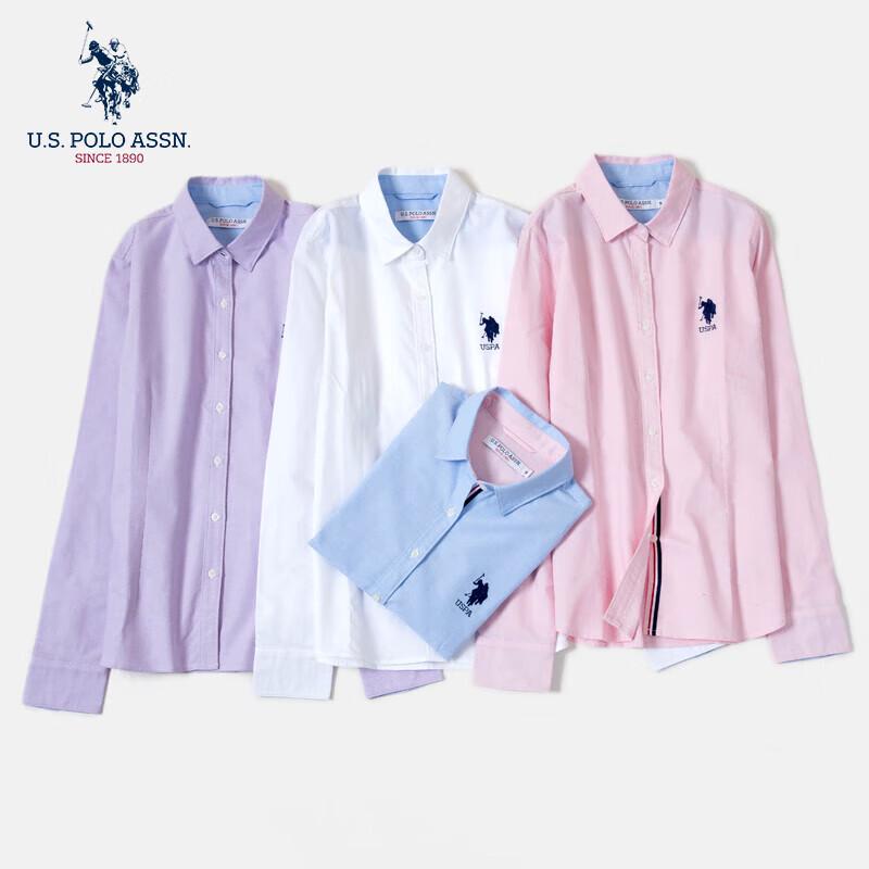 U.S. Polo Assn. Women's Pure Cotton Long-Sleeve Embroidered Shirt
