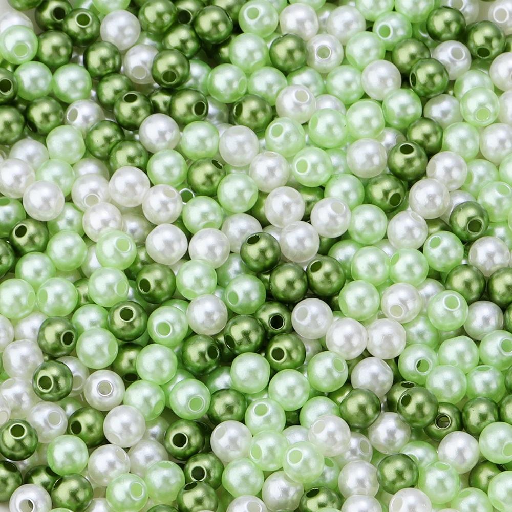 50-1000pcs/Lot 3/4/5/6/8/10/12mm Round Acrylic Plastic Beads ABS Imitation Pearl Beads Loose Spacer Bead For Jewelry Making