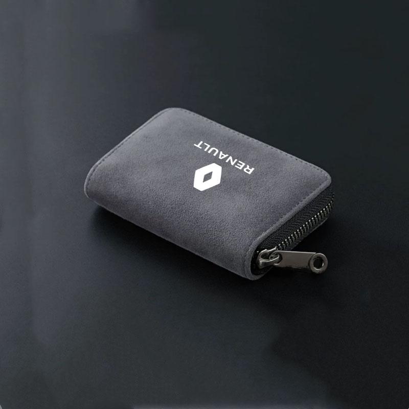 Car Suede Leather Portable Storage Box Key Bag for Renault Scenic Clio Laguna Fluence Megane Trafic Talisman Twingo Accessories R777