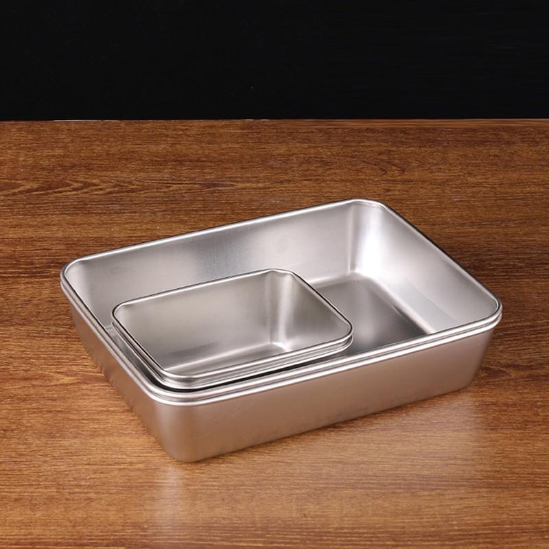 Stainless Steel Refrigerator Meat Storage Box Food Storage Containers With Lid Refrigerator Organizer Container Kitchen Storage