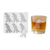 Dinosaur Ice Cube Mold Easy Fill Release 6 Cavity Gojira Ice Tray Freezer Safe Ice Maker for Summer Drinks Cocktail Party