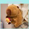 Plush Child Capybara Backpack With Adjustable Straps Leisure Outdoor Storage Bag
