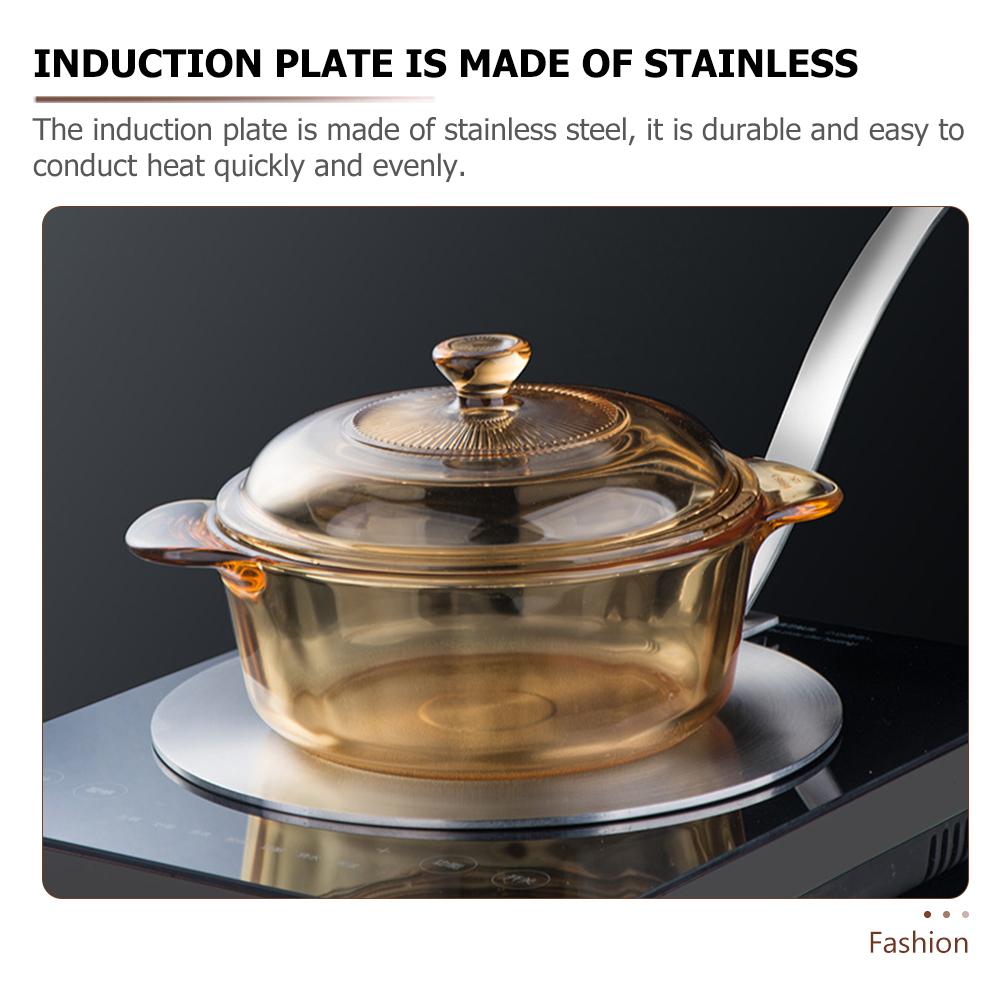 Stainless Steel Heat Conduction Plate Induction for Cooktop Round Diffuser Glass Metal Hob Ring Adapter Board Cooker