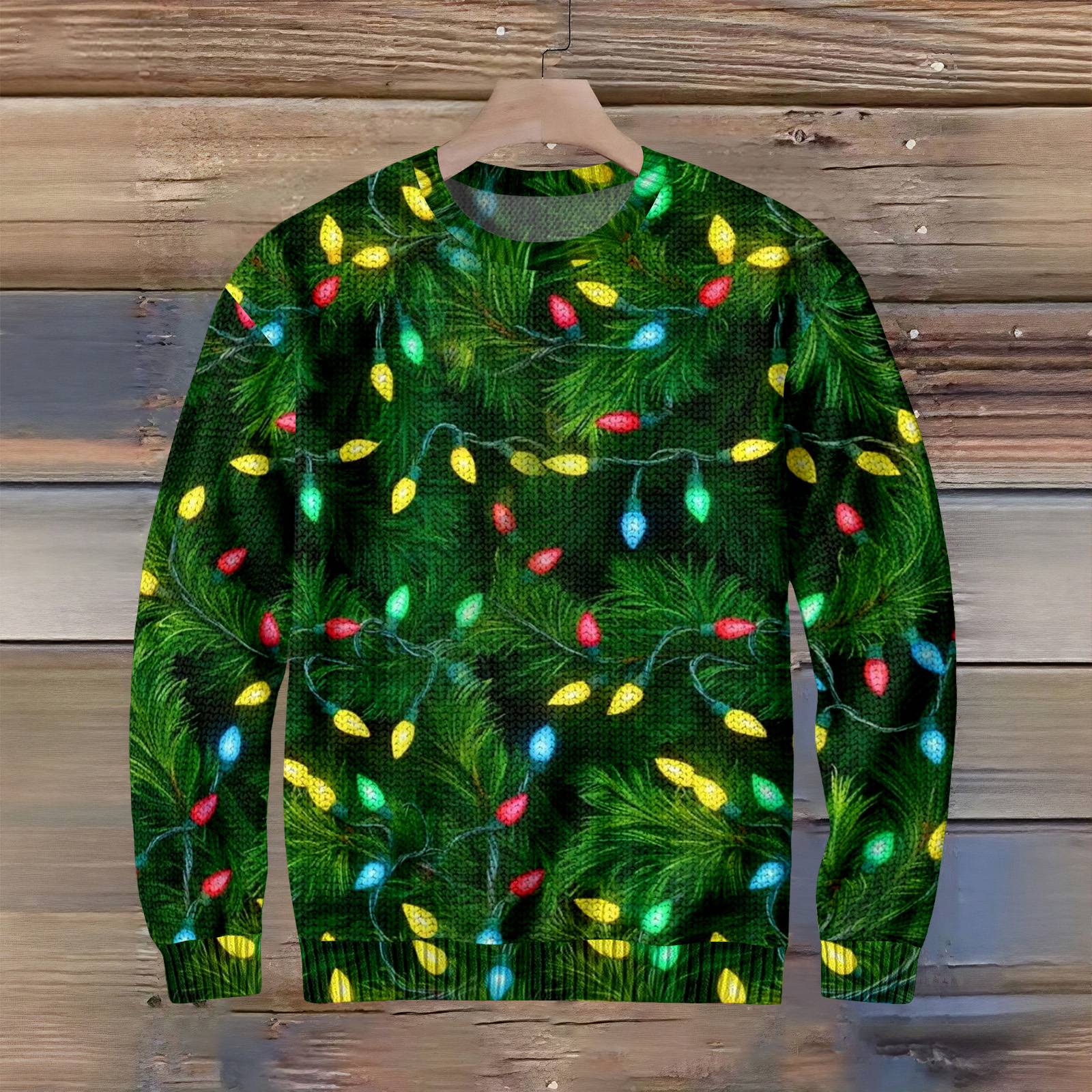 

Рождественский мужской повседневный свитер с принтом L