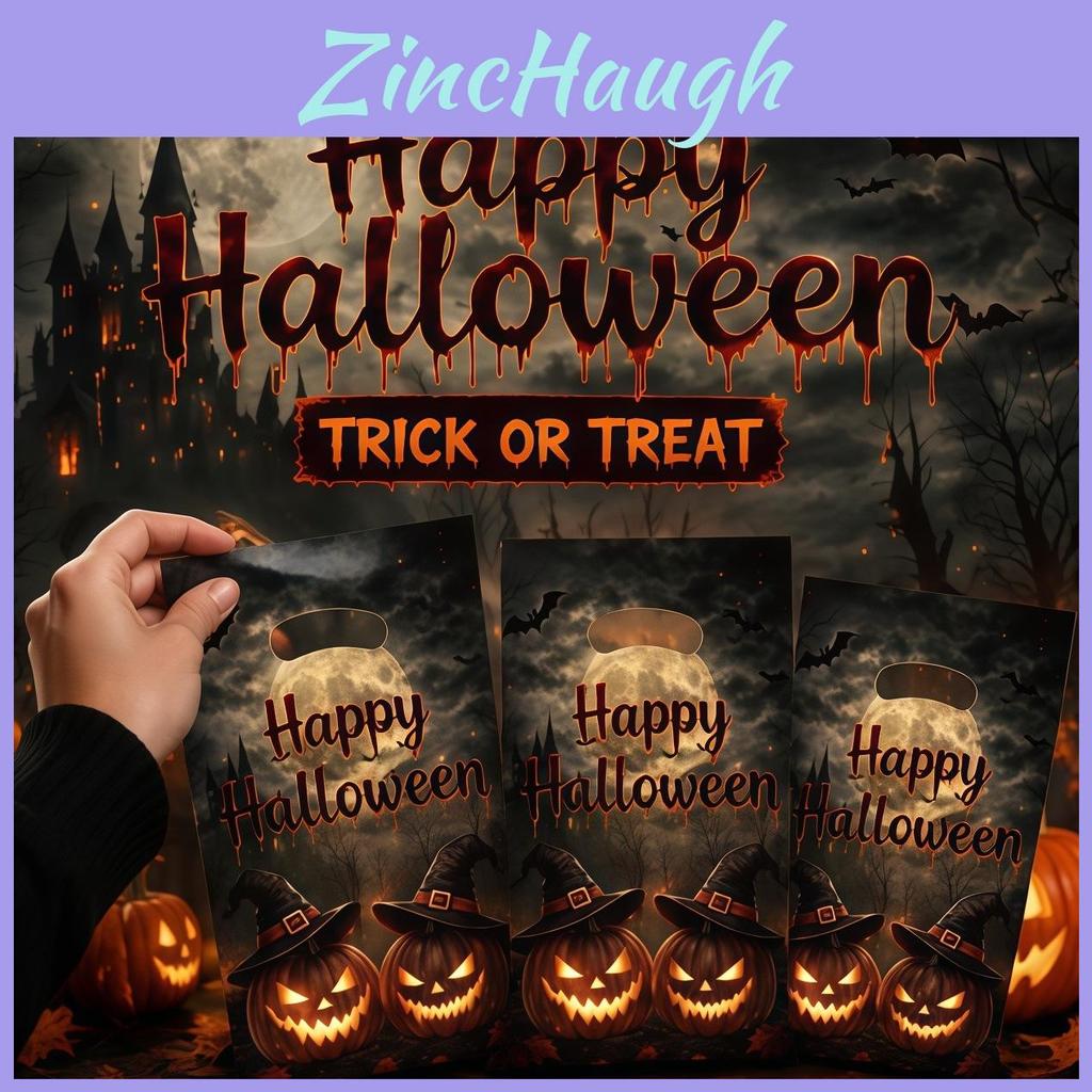 Halloween Pumpkin Candy Bags With Glitter Film For Childrens Trick Or Treat Parties