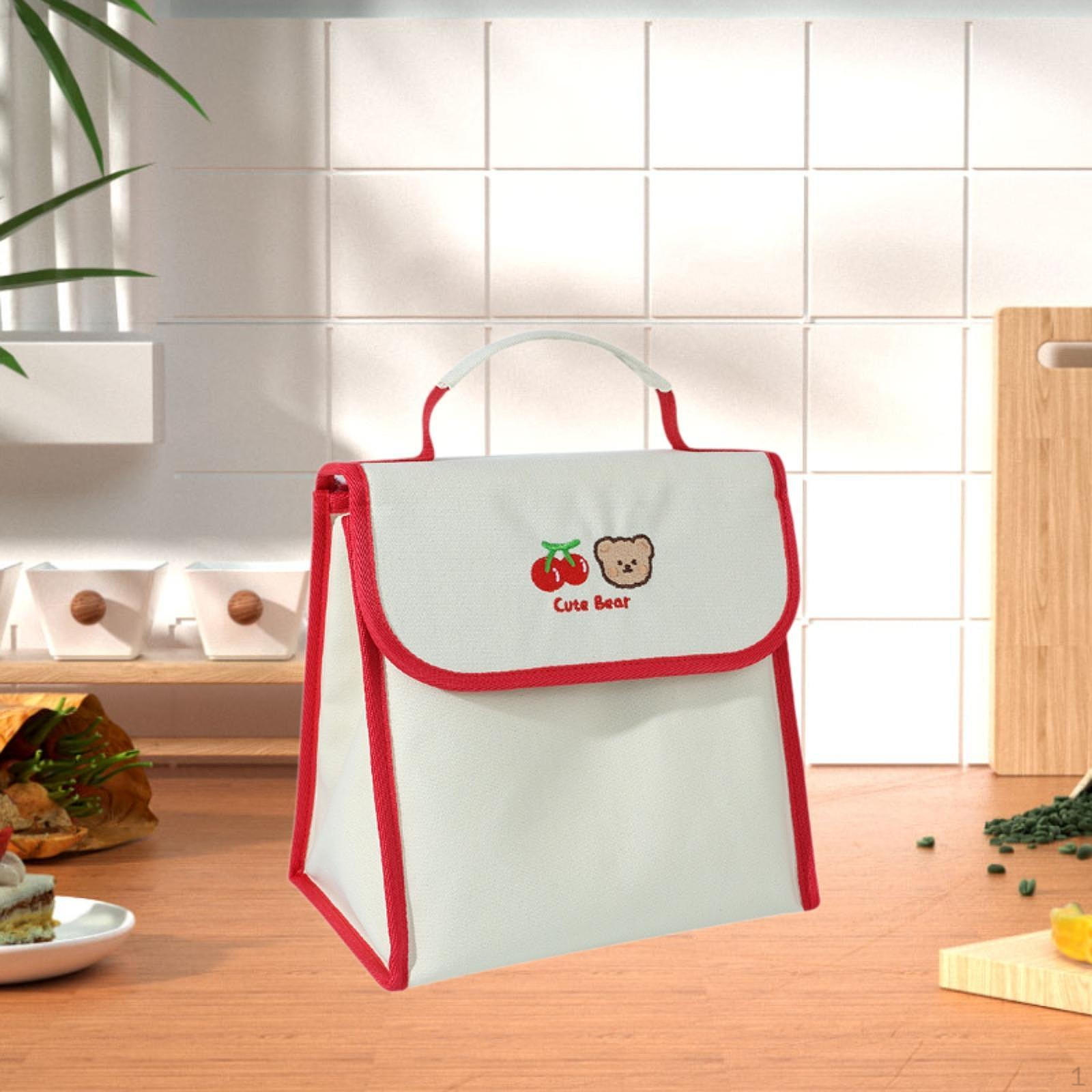 

Isolated lunch box cooler bag portable handbag cold food thermal Style B