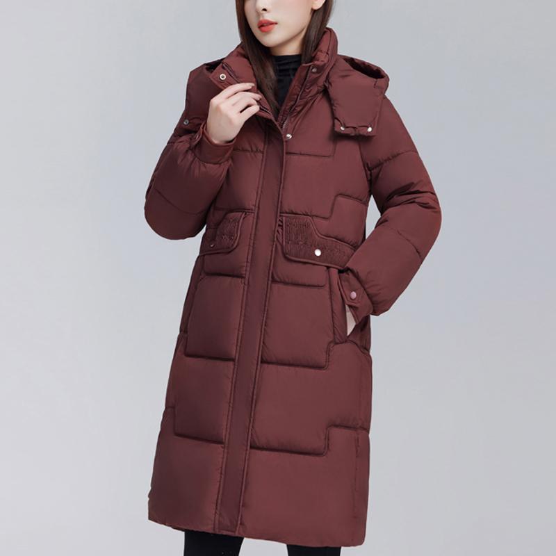 Móda Žena Zimní Dlouhé Kabáty s Kapucí Ležérní Volné Hrubé Teplé Parky Dámské Bundy