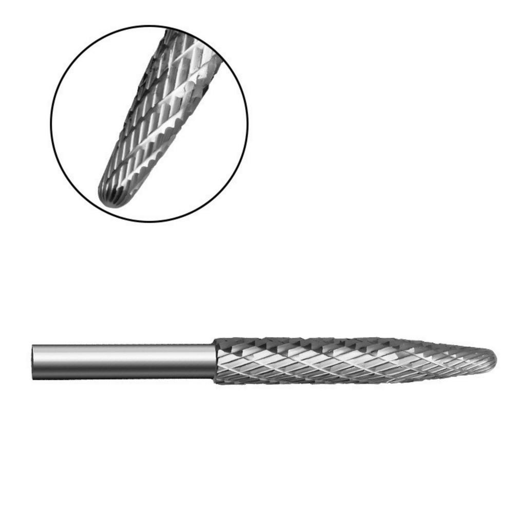 High Speed Steel Rotary File Burrs 6mm Shank Grinding Head for Woodworking Metal Carving Electric Milling Cutter