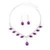 Exquisite Full Diamond Bridal Necklace & Earrings Set - High-Grade Wedding Accessories